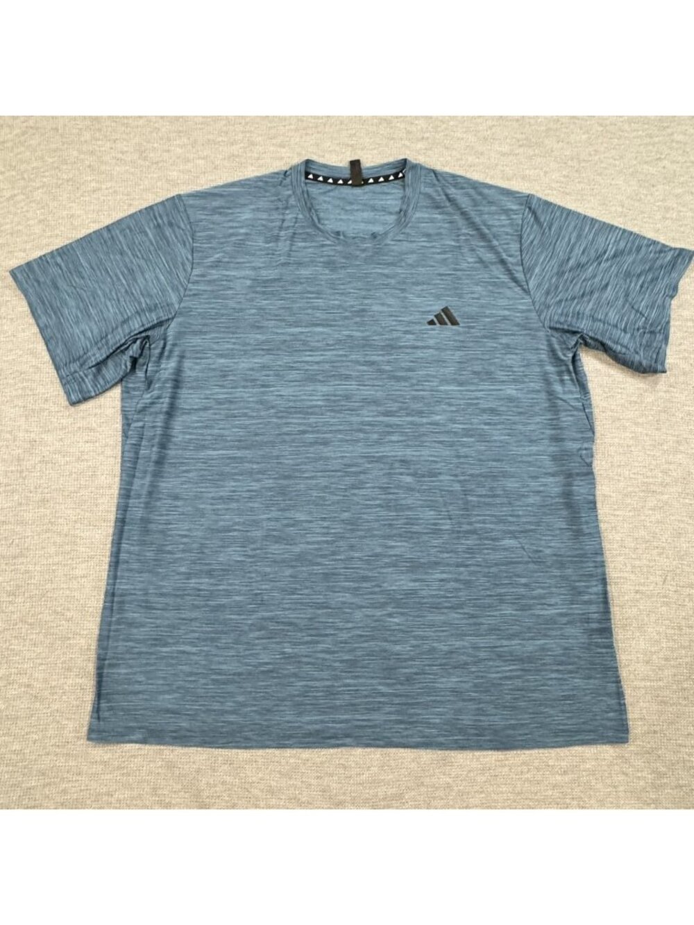Adidas Train Essentials Athletic Tee Mens Sz 2XL Blue Aeroready Crew Neck Shirt
